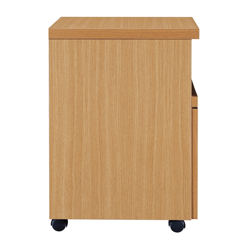 Pemberly Row Engineered Wood Rolling File with Lockdowel in Natural Finish