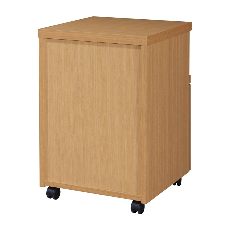 Pemberly Row Engineered Wood Rolling File with Lockdowel in Natural Finish