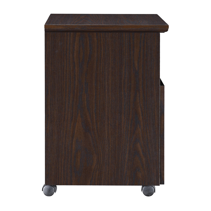 Pemberly Row Engineered Wood Rolling File with Lockdowel in Espresso Finish