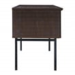 Pemberly Row Engineered Wood Executive Desk with Power in Espresso Finish