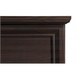 Pemberly Row Engineered Wood Executive Desk with Power in Espresso Finish