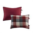 Pemberly Row Polyester Herringbone Reversible Daybed Cover Set in Red