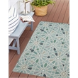 Pemberly Row Indoor Outdoor Machine Baffin Polyester Accent 3'x5' Rug in Green