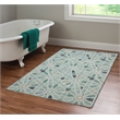 Pemberly Row Indoor Outdoor Machine Baffin Polyester Accent 3'x5' Rug in Green