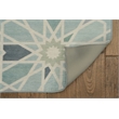 Pemberly Row Indoor Outdoor Machine Baffin Polyester Accent 3'x5' Rug in Green