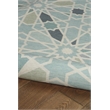 Pemberly Row Indoor Outdoor Machine Baffin Polyester Accent 3'x5' Rug in Green
