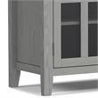 Pemberly Row Solid Wood 53 inch Wide Contemporary TV Media Stand in Fog Gray