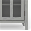 Pemberly Row Solid Wood 53 inch Wide Contemporary TV Media Stand in Fog Gray