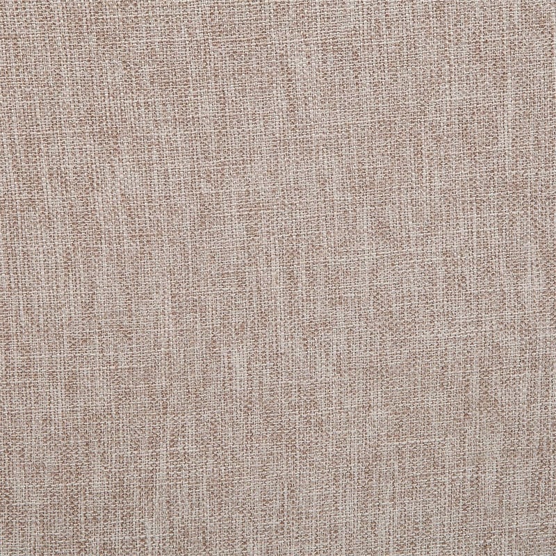 Pemberly Row Round Accent Storage Ottoman with Reversible Tray Lid in Tan Fabric