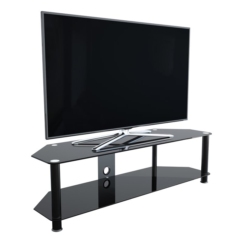 Pemberly Row Steel TV Stand with Cable Management for up to 65