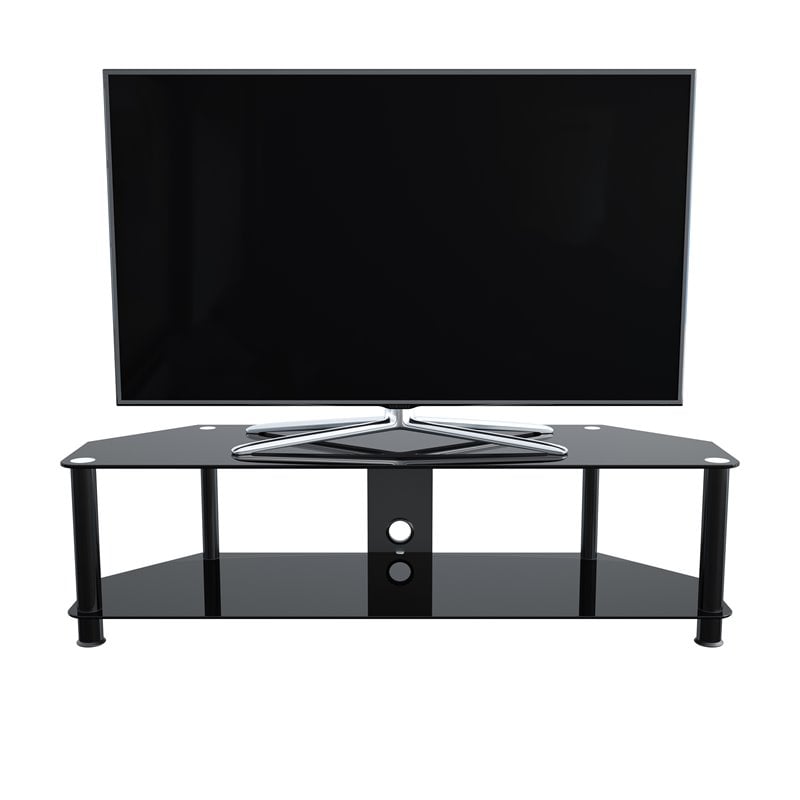 Pemberly Row Steel TV Stand with Cable Management for up to 65