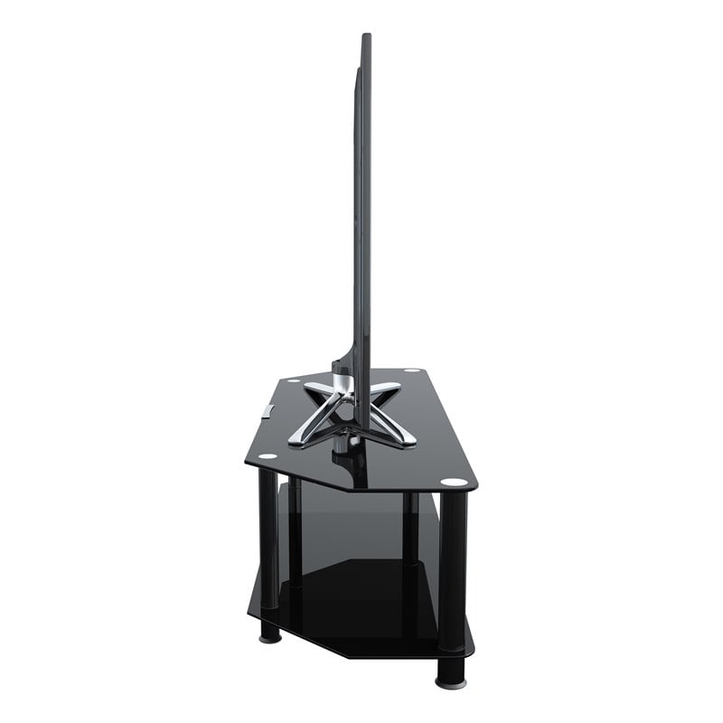 Pemberly Row Steel TV Stand with Cable Management for up to 65