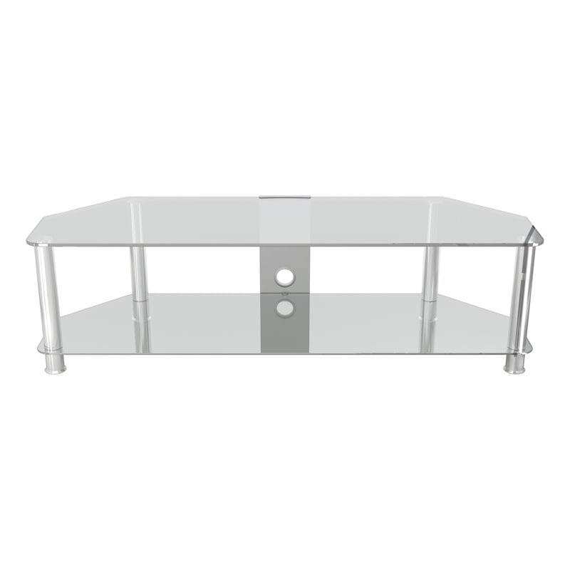 Pemberly Row Steel TV Stand w/ Cable Management for up to 65