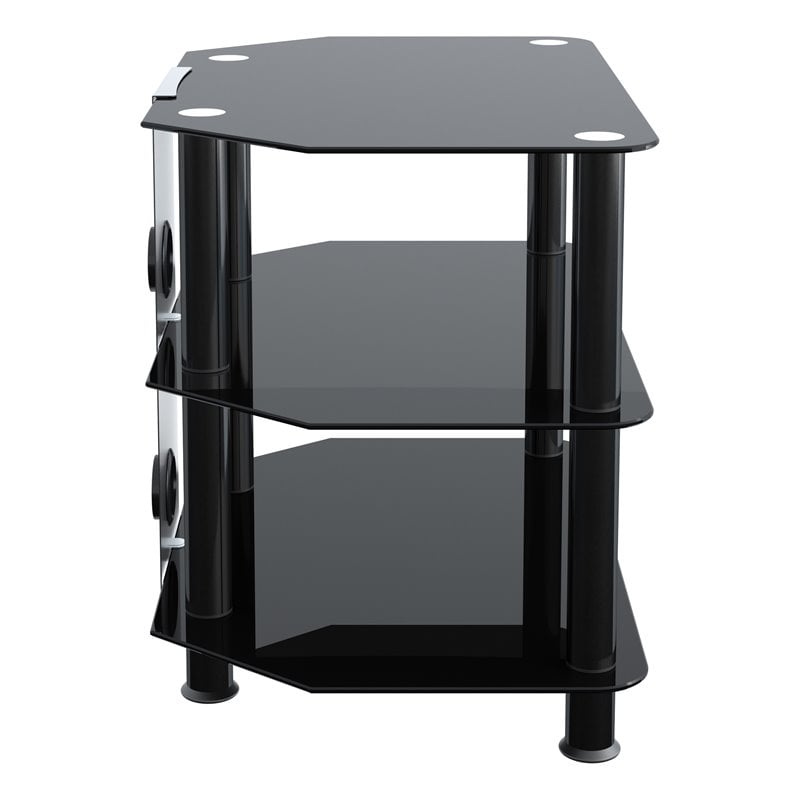 Pemberly Row Steel TV Stand with Cable Management for up to 32