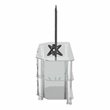 Pemberly Row Steel and Glass TV Stand for 10