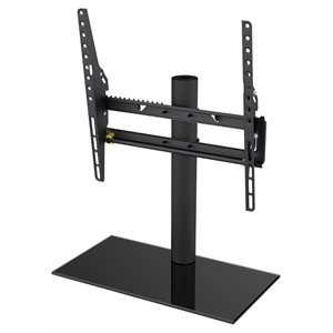 Pemberly Row Table Top Tilt and Turn TV Stand for TVs 37&quot to 55&quot - Black