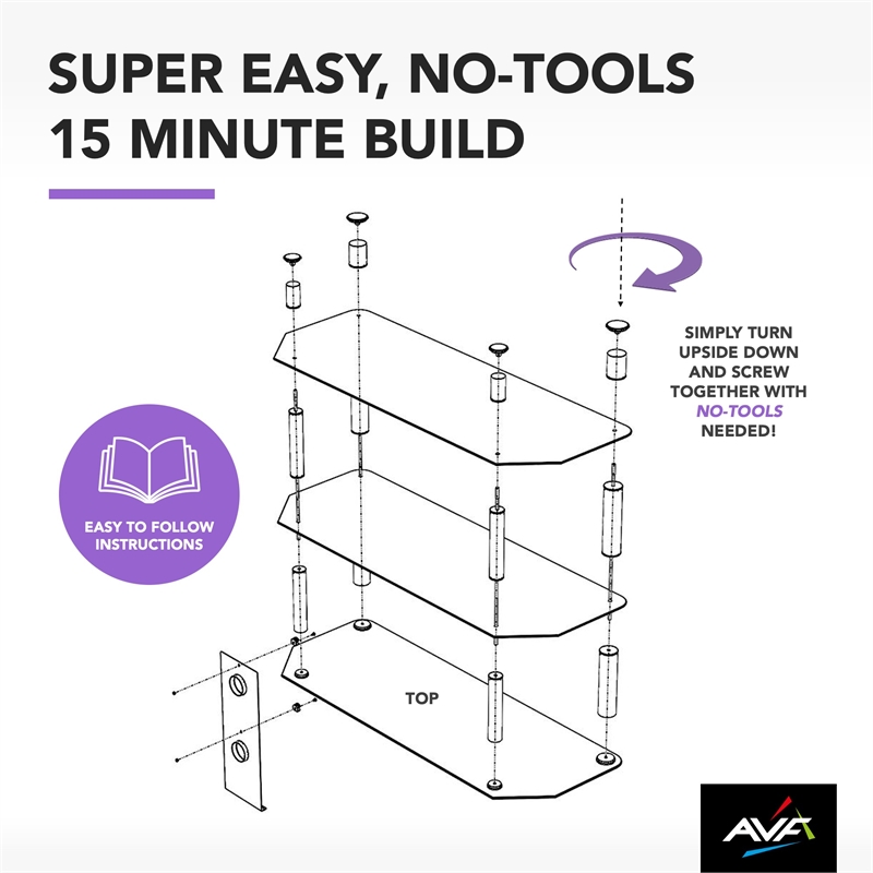 Pemberly Row Steel Glass TV Stand w/ Cable Management for up to 55