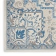 Pemberly Row Modern 9' x 12' Ivory Blue Bohemian Indoor Fabric Rug