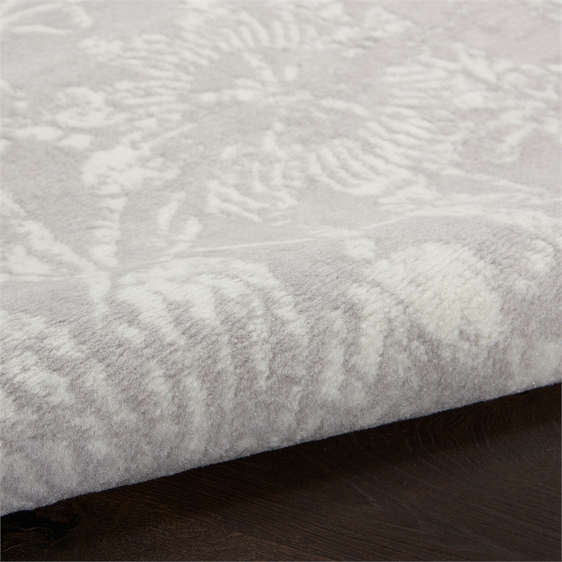 Pemberly Row 8' x 12' Gray Fabric Farmhouse Area Rug (8' x 12')