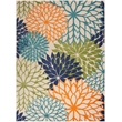 Pemberly Row 12' x 15' Multicolor Fabric Tropical Area Rug (12' x 15')