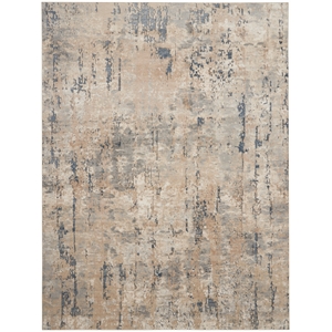 Pemberly Row 10' x 14' Beige Gray Fabric Modern Area Rug (10' x 14')