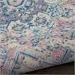Pemberly Row 8' x Round White and Pink Fabric Vintage Area Rug (8' Round)
