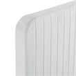 Pemberly Row Channel Tufted Performance Velvet King Platform Bed in White