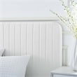 Pemberly Row Channel Tufted Performance Velvet King Platform Bed in White