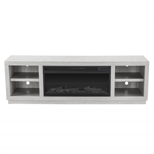 Pemberly Row TV Stand Entertainment Center for TV up to 85&quot w/ Fireplace - White
