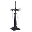 Pemberly Row Modern 2-Light Metal Table Lamp in Blackish Bronze