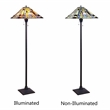 Pemberly Row Modern 2-Light Metal Floor Lamp in Blackish Bronze