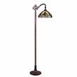 Pemberly Row 1-Light Metal Reading Floor Lamp in Dark Bronze