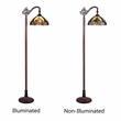 Pemberly Row 1-Light Metal Reading Floor Lamp in Dark Bronze