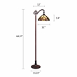Pemberly Row 1-Light Metal Reading Floor Lamp in Dark Bronze