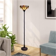 Pemberly Row 1-Light Metal Torchiere Floor Lamp in Dark Bronze