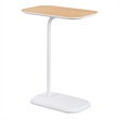 Pemberly Row C End Table in White Wood Finish with Walnut Wood Top