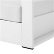Pemberly Row Modern Fabric/Aluminum Outdoor Armchair in White