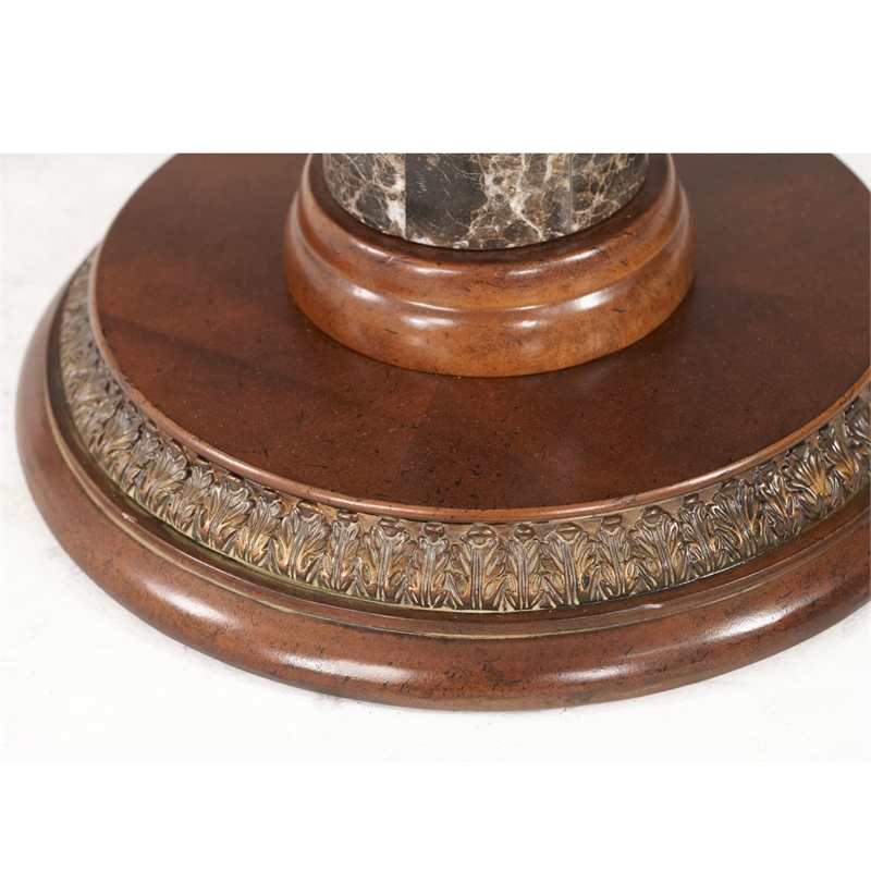 Pemberly Row Modern Wood Chair Side Table - Classic Chestnut