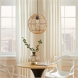 Pemberly Row 1-Light Modern Rattan/Iron Pendant Light in Natural