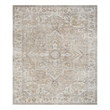 Pemberly Row Machine Washable 9' x 12' Beige Vintage Indoor Rug