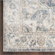 Pemberly Row Machine Washable 9' x 12' Gray/Blue Vintage Indoor Rug