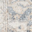 Pemberly Row Machine Washable 9' x 12' Gray/Blue Vintage Indoor Rug