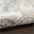 Pemberly Row Machine Washable 9' x 12' Gray/Blue Vintage Indoor Rug