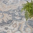 Pemberly Row Machine Washable 9' x 12' Gray/Blue Vintage Indoor Rug