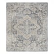 Pemberly Row Machine Washable 9' x 12' Gray/Blue Vintage Indoor Rug