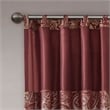 Pemberly Row Contemporary Jacquard Panel Pair in Burgundy 50x84