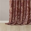 Pemberly Row Contemporary Jacquard Panel Pair in Burgundy 50x84
