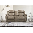 Pemberly Row Microfiber 2-Piece Manual Reclining Sofa Set in Sandy Brown