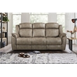 Pemberly Row Microfiber 2-Piece Manual Reclining Sofa Set in Sandy Brown