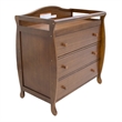 Pemberly Row 3-Drawer Changing Table with Fabric Cover Pad - Espresso